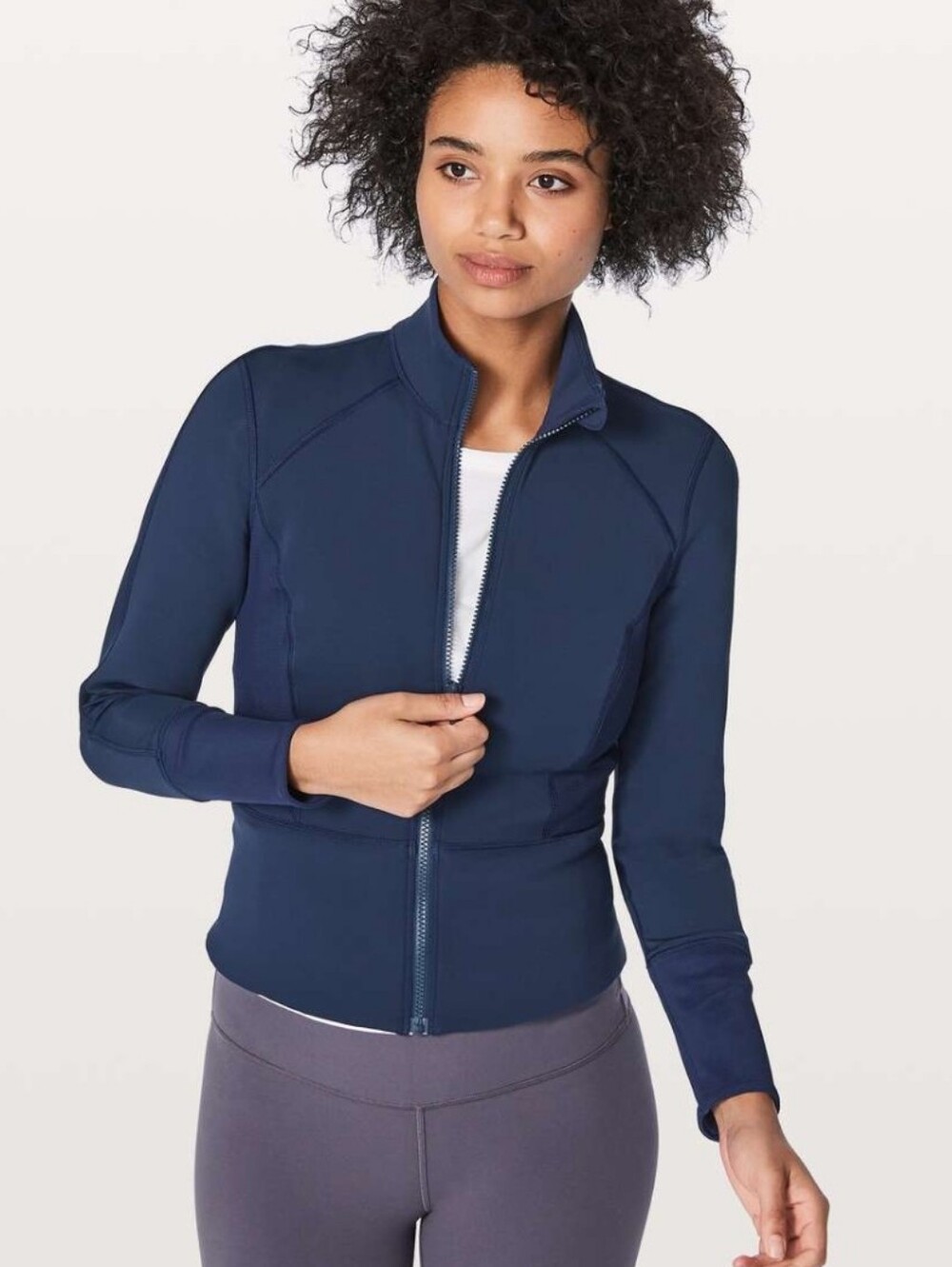 lululemon athletica Navy Full-Zip Bomber Jacket
